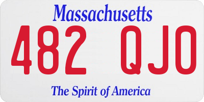 MA license plate 482QJ0