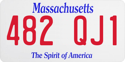 MA license plate 482QJ1