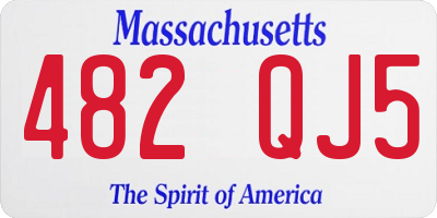 MA license plate 482QJ5
