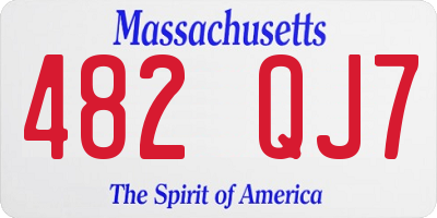 MA license plate 482QJ7