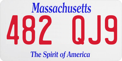MA license plate 482QJ9