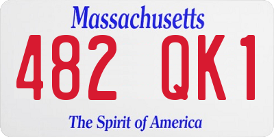 MA license plate 482QK1