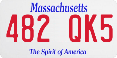 MA license plate 482QK5