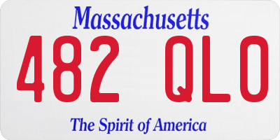 MA license plate 482QL0