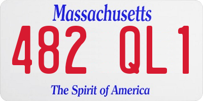 MA license plate 482QL1