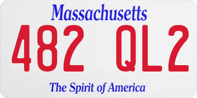 MA license plate 482QL2