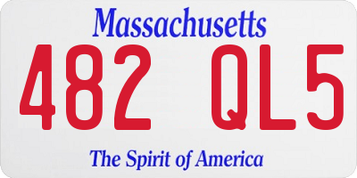 MA license plate 482QL5