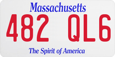 MA license plate 482QL6