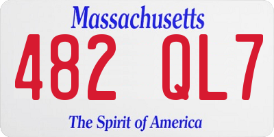 MA license plate 482QL7