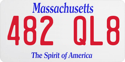 MA license plate 482QL8