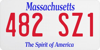 MA license plate 482SZ1