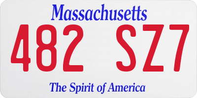 MA license plate 482SZ7