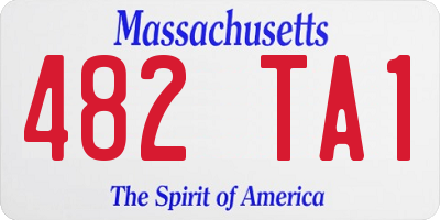 MA license plate 482TA1