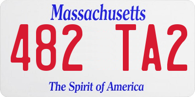 MA license plate 482TA2