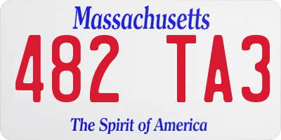 MA license plate 482TA3