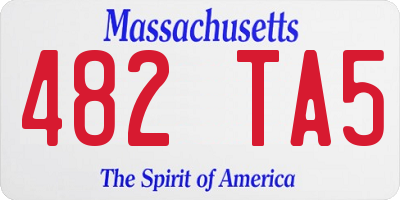 MA license plate 482TA5
