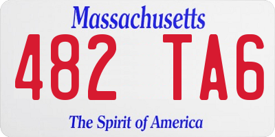 MA license plate 482TA6
