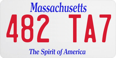 MA license plate 482TA7