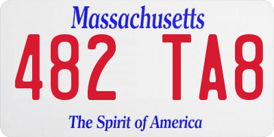 MA license plate 482TA8