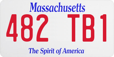 MA license plate 482TB1
