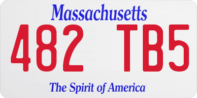 MA license plate 482TB5