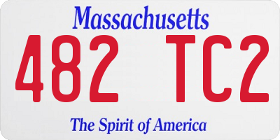 MA license plate 482TC2