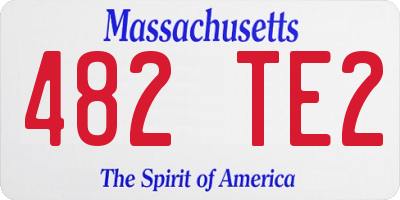 MA license plate 482TE2