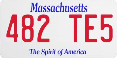 MA license plate 482TE5