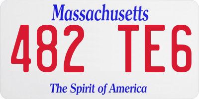 MA license plate 482TE6