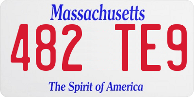 MA license plate 482TE9
