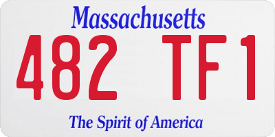 MA license plate 482TF1