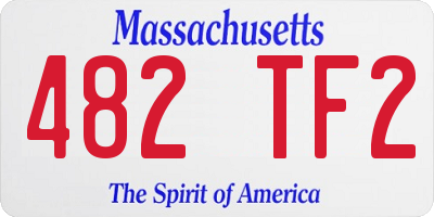 MA license plate 482TF2