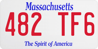 MA license plate 482TF6