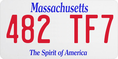 MA license plate 482TF7