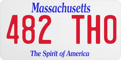 MA license plate 482TH0