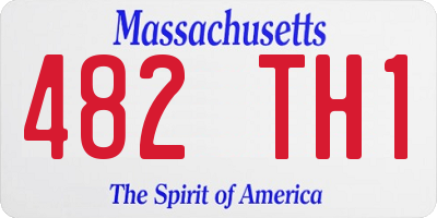 MA license plate 482TH1