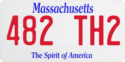 MA license plate 482TH2