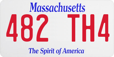 MA license plate 482TH4