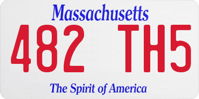 MA license plate 482TH5
