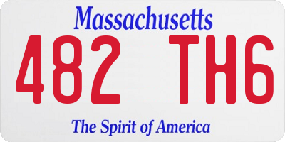 MA license plate 482TH6