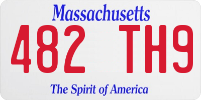 MA license plate 482TH9