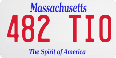MA license plate 482TI0