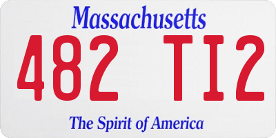 MA license plate 482TI2