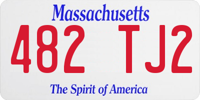 MA license plate 482TJ2