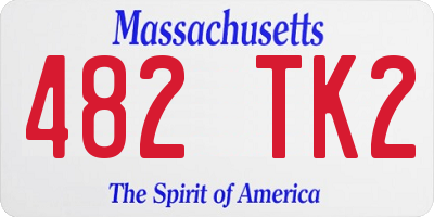 MA license plate 482TK2