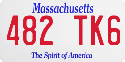 MA license plate 482TK6