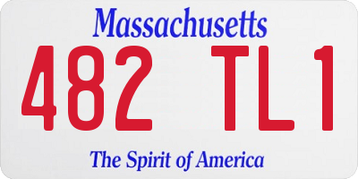MA license plate 482TL1