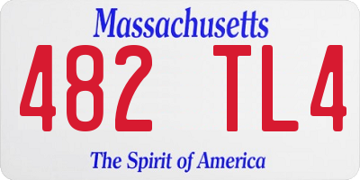 MA license plate 482TL4