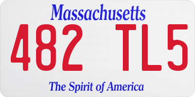MA license plate 482TL5