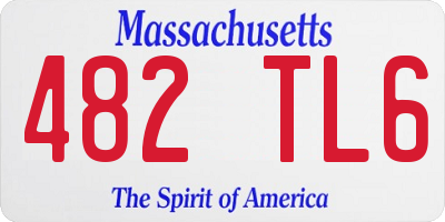 MA license plate 482TL6